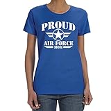 Women's Proud Air Force Mom Royal Blue T-shirt