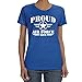 Women's Proud Air Force Mom Royal Blue T-shirt
