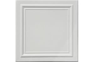 ANTIQUE CEILINGS Zeta White (Foam) Ceiling Tile - 40pc Box - Decorative Ceiling Tile Easy Glue up DIY