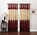 Fancy Collection Embroidery Curtain Set 1 Panel Drapes with Backing & Valance (55