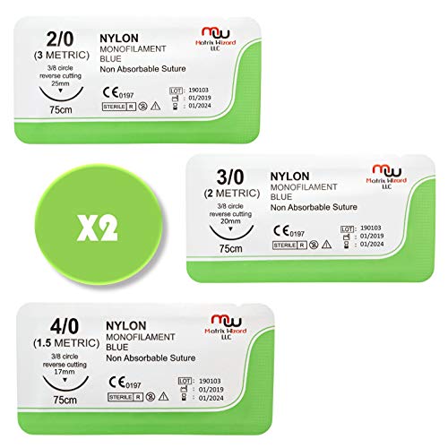 6 Sutures+Thread+Needle+Mixed+Pack