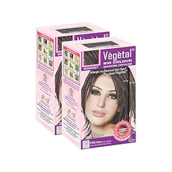 Vegetal bio colour - Combo(Pack Of 2) (50g, Burgundy)