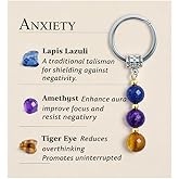 ShF1djx Natural Crystal Keychain Gifts retirement gift For Women Small Healing Stones Keychain for New Beginnings