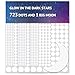 Glow in The Dark Stars Wall Stickers, 730 pcs Dots and Moon for The Galaxy, Gifts for Kids Bedding Room or Birthday, Wall Decals by Airbin, Lighten The Love of Your Heart
