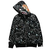 Christo Mens Hoodies Sweatshirt Fashion Casual Coat Outdoor Hip-Hop Funny Tops (Large, Black-Star)