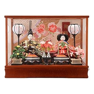 藤秀 雛人形 ひな人形 ケース 入り 親王飾り 茶