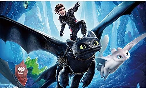 Wall Sticker How to Train Your Dragon Boy's Bedroom Waterproof Poster Wall Sticker-100 X 60Cm (39 X 24 Inches) Easy to Paste,A