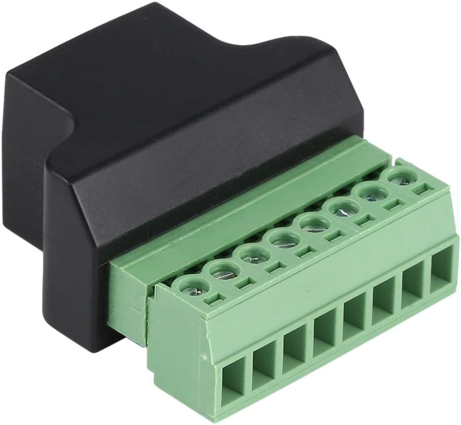 Elviray Ethernet Rj45 Female To Screw Terminal 8 Pin Cctv Digital Dvr Adapter Connector Robust Design Ensures Reliable Connections