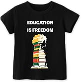 HoieMoieKa Kids Black History Shirt,Toddler Black History Month T-Shirt Boys Girls, African American Tee, 2-6T