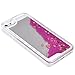 Yoption Transparent Plastic 3D Glitter Quicksand and Star Liquid Case for Apple Iphone 5 5S SE