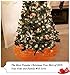 ShinyBeauty 48-Inch Embroidery Sequin Christmas Tree Skirt, Orange Tree Skirts