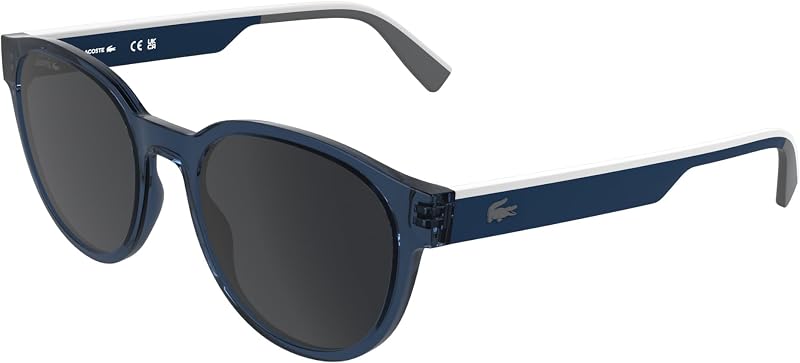 Men's Sunglasses L6088S - Transparent Blue with Solid Grey Lens