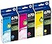 Genuine Epson 676XL DURABrite Ultra Color (Cyan,Magenta,Yellow) Ink Cartridge 3-Pack (Includes 1 each of T676XL220,T676XL320,T67