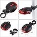 Ultra Bright Bicycle Tail Light Star Laser Light Waterproof Mountain Bike Safety warning Rear Light LED Red Back Light Flashlight Lamp 2 Laser 5 LEDs 7 Modes