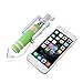 NEW Foldable Super Mini Wired Selfie Stick Handheld Extendable Monopod -Built in Bluetooth Shutter Non-slip Handle Compatible with iphone 4s, 5s, 6, 6 Plus, Samsung Galaxy S3, S4, S5, S6, Note 2, 3, 4, 5, Nexus 5, 6, HTC One (GREEN)