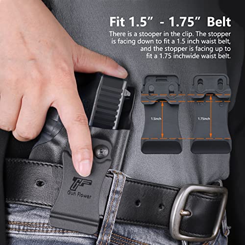 Glock 43 Holster, IWB/OWB Convertible KYDEX Holster for Glock 43/Glock