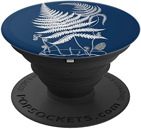 Botanical Pop Socket Navy Blue - PopSockets Grip and Stand for Phones and Tablets