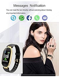 Symfury Fitness Tracker Watch, Bluetooth Women Smart Watch Color Screen,Waterproof HR Activity Tracker, Lady Wristband with 8 Sports Mode Sleep Monitor Kids Pedometer Outdoor iOS Android