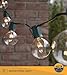 Austin Light Co. 25 Foot G40 Globe String Lights With Bulbs – By UL Listed for Indoor and Outdoor Commercial decoration Great for patios cafés parties homes bistros weddings, backyards (Green Wire)