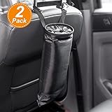 Benewell 2 PACK Car Trash Bags, Car Garbage Can Container Washable Leakproof Space-Saving Seatback Truck Hanging Car Garbage Bags for Travelling Outdoor Home and Vehicle Use