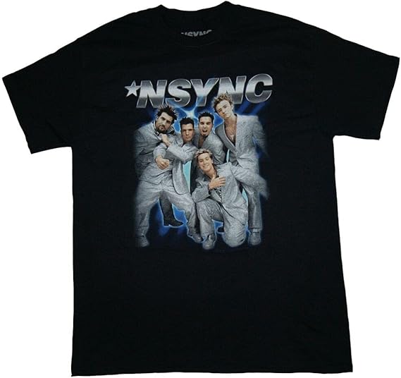 NSYNC Group T Shirt SMLXl2Xl Bravado Merchandise Black 3XL