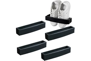 4 PCS Adjustable Wall Mounted Shoes Rack,Ywbfove Plastic Shoes Holder Storage Organizer,Suitable for Recreational Vehicles Ca
