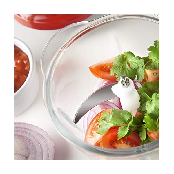 MisterChef-Red-Mini-Chopper-Mini-Food-Processor-3-bi-Level-Blades-Energy-Saver-200W-with-Turbo-15L-Food-Capacity-Glass-Bowl-2-Year-Warranty-Metallic-Red MisterChef® Red Mini Chopper Mini Food Processor 3 bi-Level Blades - Energy Saver 200W with Turbo - 1.5L Food Capacity…