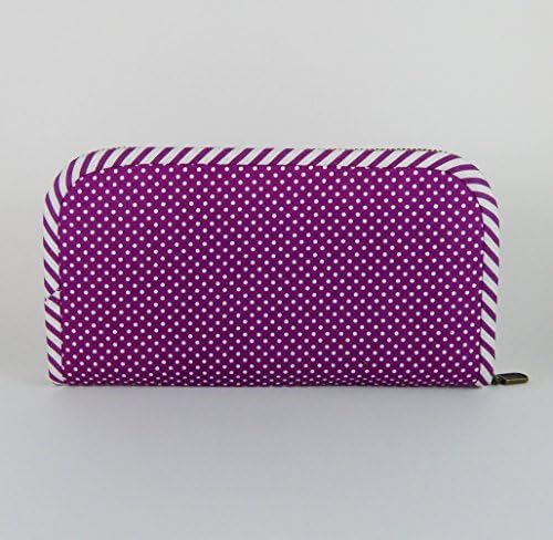 Virine long zip around cloth wallet, pouch, clutch, money organizer, cards slots, passport case, checkbook holder, women