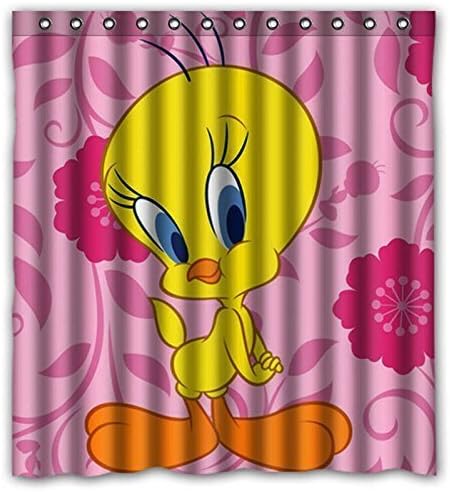 Hello Custom Tweety Bird 100% waterproof polyester Shower Curtain Rings Included DiyCurtain Design Standard Size 66