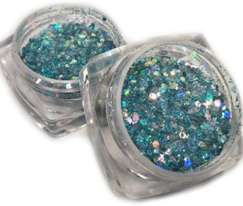 โ
Body hair face glitter and festival cosmetic chunky glitters uv powder mist โ
โ best w/ glue (Aqua Green)