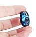 Tungary 8mm Tungsten Rings for Men Wedding Engagement Band Dragon Blue Beveled Edge Size 6-14