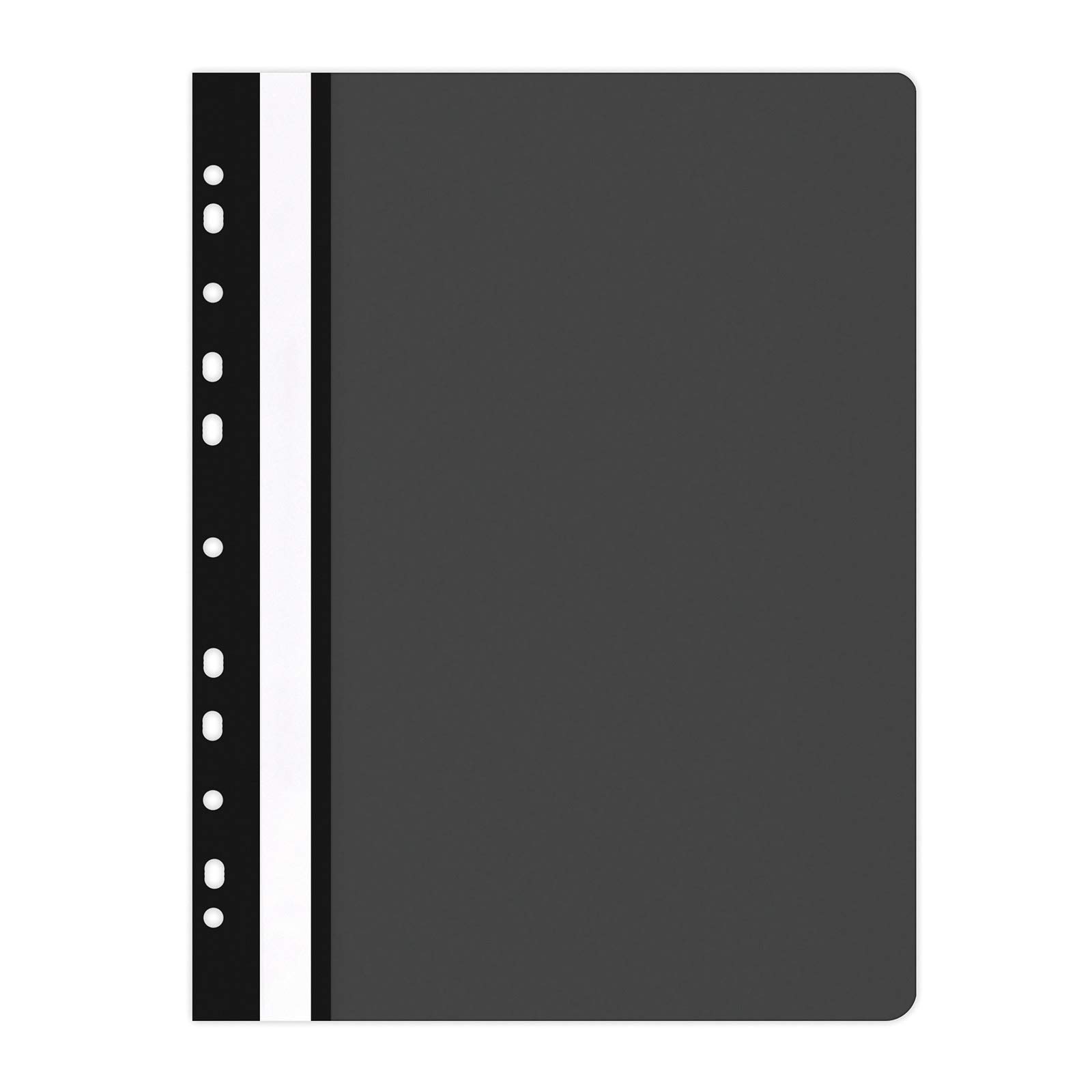 Report File Office Products PP A4 Soft 100/170 Micron Perforated Black/Document Archiving/Type-Soft, Stickable/Material-PP/Label-N/D/Colour-Black/Format-A4 / Thickness (mm)-100/170