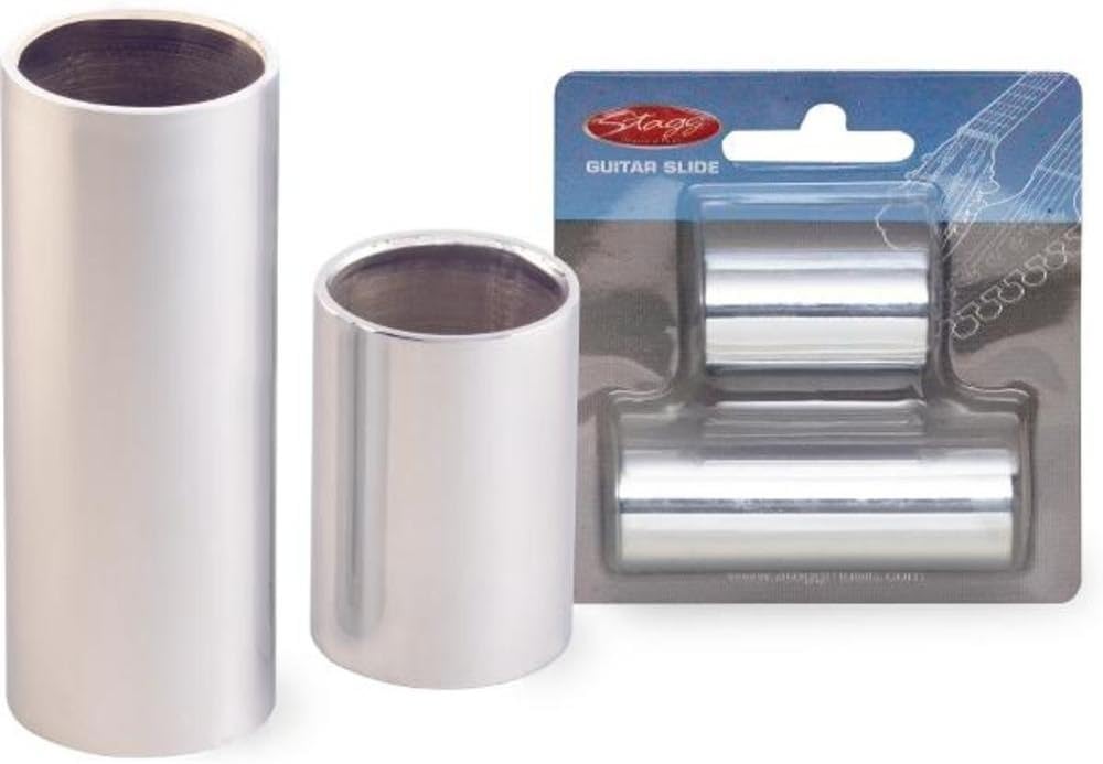 Stagg SGS-S Chromed Steel Slide Set - Small, Silver