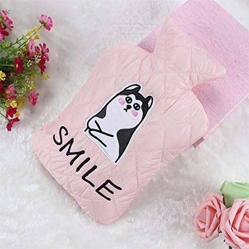 Creative Cartoon Hot Water Bottle Lovely Smiling Face Animal Dog Cat Bear Unicorn Hand Feet Warming Hot Water Bags 3 Sizes L20 Pink M