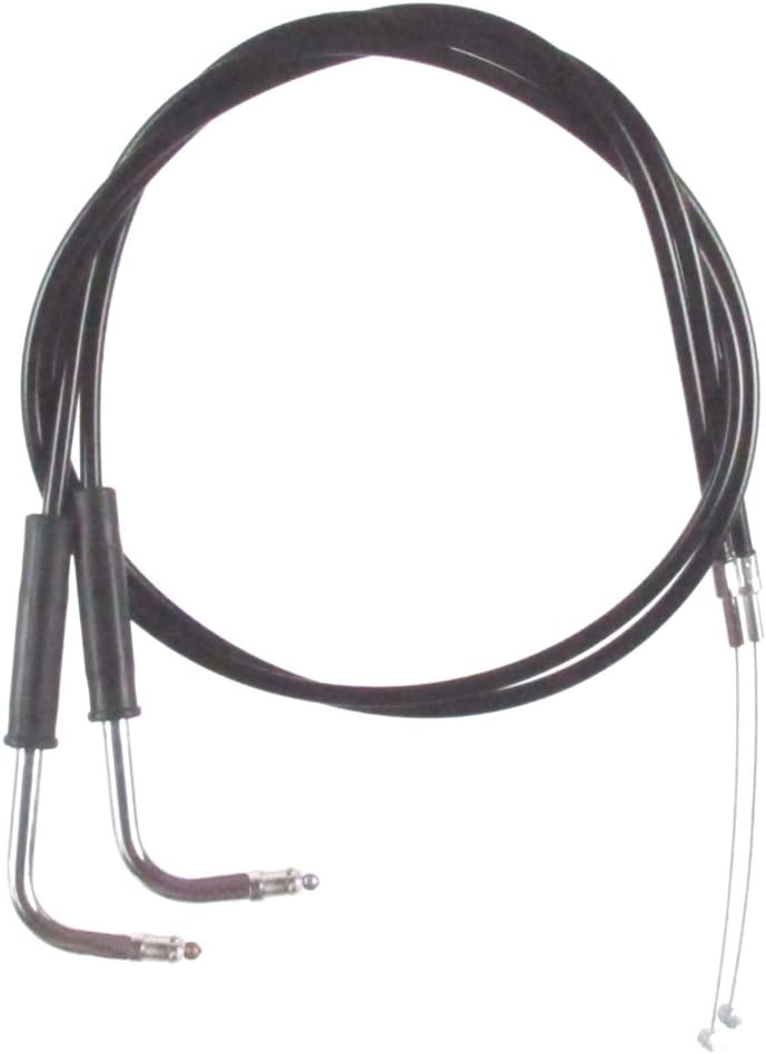 Black Vinyl Coated +6" Throttle Cable Set for 1996-2003 Harley-Davidson Sportster XLH883 models - HC-0333-0141-883H