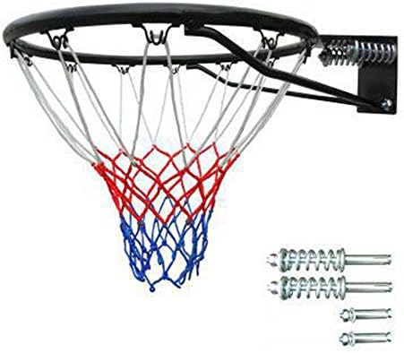 Dream Travel Indoor Basketball Hoop Kids Adult Mini Door Wall Mount Steel Basketball Rim Standard 45cm/18”, Black