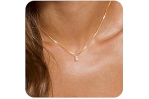 ZHESHY Diamond Necklaces for Women Trendy 14K Gold Plated Emerald Birthstone Necklace for Women Dainty Gold Necklace Blue Gre