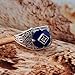 LeoBon Classic Blue Popular Vintage Ancient Women Engagement Lapis Classical Wedding Moving Ring Size 7