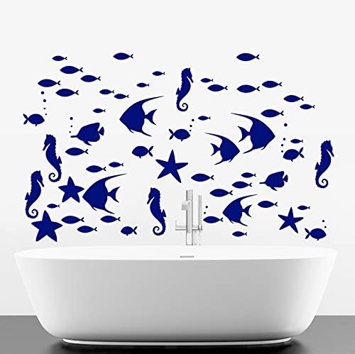 Rubybloom Designs Fish Seahorse Starfish - Cut & Place Wall Sticker Pack