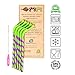 glugglug PREMIUM Reusable Silicone Smoothie Straws BPA Free | 6 Straws + 2 Brushes + 2 Sleeves + 'SMOOTHIE' eBook gift | Drink Safely Cold Hot & Thick Drinks