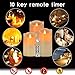 Comenzar Flickering Flameless Candles with Glass Effect Battery Operated Candles with Remote Control Cycling Timer 24 Hours Pack of 2 (H 6