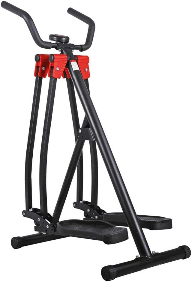 Elliptical Trainer Walker Air Glider Elliptical LCD Display Time For Lateral Motion Exercise And Fitness For ​Home Workout ​and​ Cardio (Color : Black, Size : Free size)