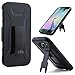 S6 Edge Case, LK Samsung Galaxy S6 Edge Case Holster Transformer Hard Shell [Shock-Absorption] [Kickstand Feature] [High Impact Resistant] - Black Dual Layer Armor Defender Full Body Protective Case Cover with Belt Swivel Clip for Samsung Galaxy S6 Edge