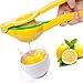 Bru Joy Enameled Aluminum Double Bowl Lemon Squeezer, Yellow and Green