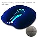 OXA Memory Foam Neck Pillow With 2 Pair of Earplugs, Double Buckcle, Dark Blue Travel Pillow
