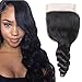 Brazillian Hair Loose Wave Lace Closure size 4x4 Li Queen Loose Human Hair Top Lace Closure Free Part 1B# Color 20 inch