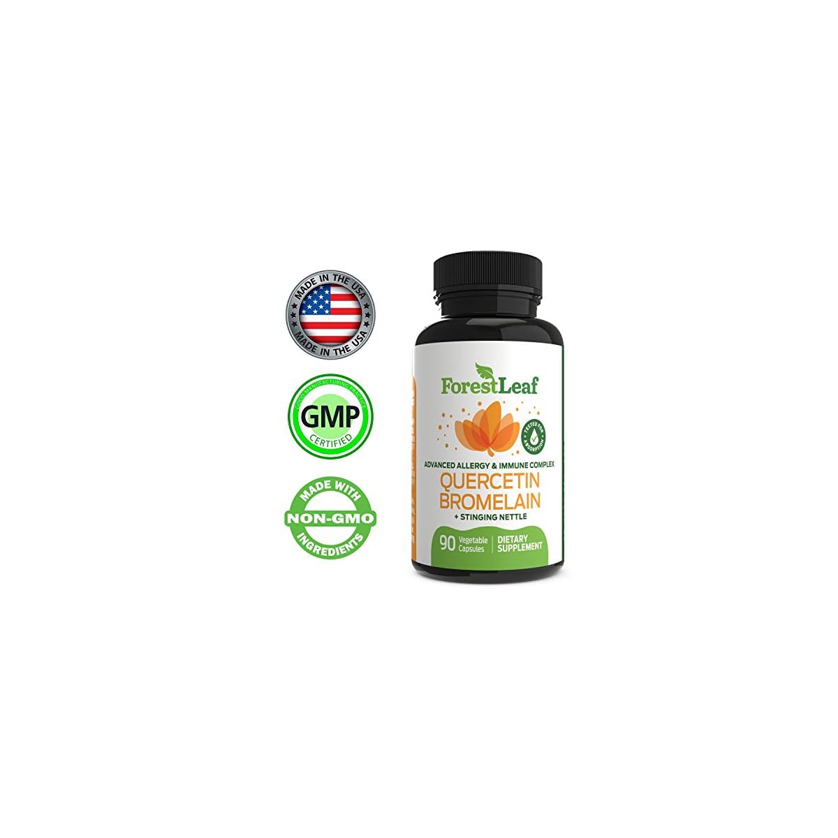 Quercetin 500mg with Bromelain, Vitamin C and Stinging Nettle