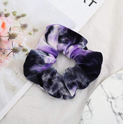 6 Pcs Hair Scrunchies Dye Elastic Hair Ties Hair Bands Scrunchy Ponytail Holder Women and Girls for Show Sleepover Party