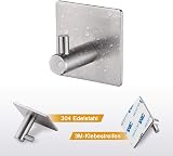 Ibergrif 4 Pack Self Adhesive Hooks Heavy Duty No Drill Towel Bathroom Kitchen view 3