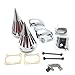 HTT Motorcycle Chrome Billet Aluminum Cone Spike Air Cleaner Kit Intake Filter For Suzuki Boulevard M109 (All Years)